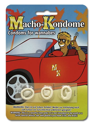 Macho Kondom für Möchtegerns 3Stk Scherzartikel