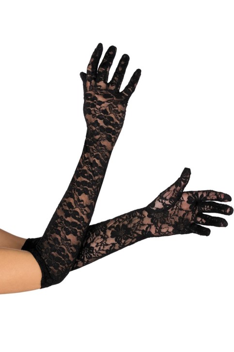 schwarzes Handschuhe G-306 von Excellent Beauty