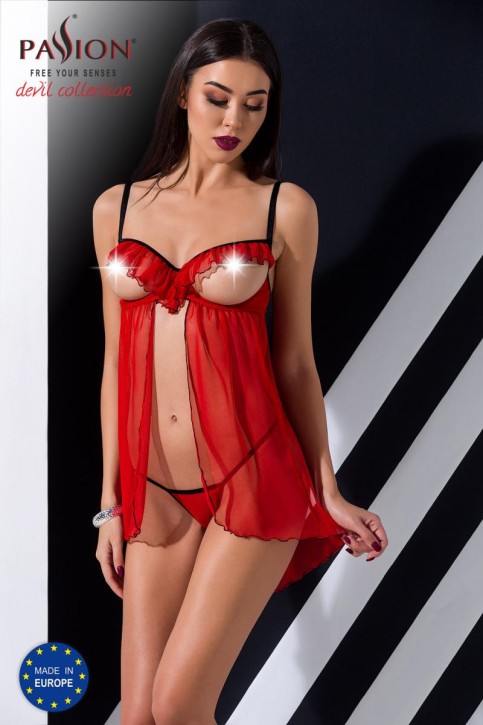 rotes ouvert Chemise Cherry - S/M