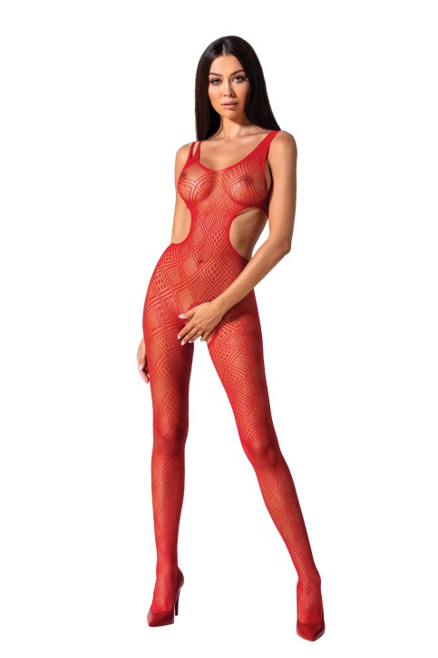 roter ouvert Bodystocking BS085 - S/L