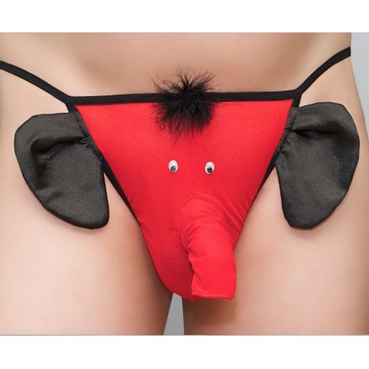 Scherzstring Elefant MC/9029 L/XL in rot für Männer von Andalea Dessous