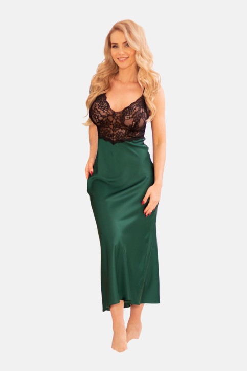 grün/schwarzes langes Kleid KA922513 - L