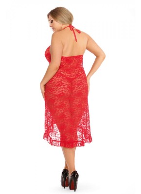 rotes langes Kleid AA052066 - XL/2XL
