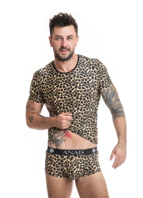 Herren T-Shirt 053556 leopard - L