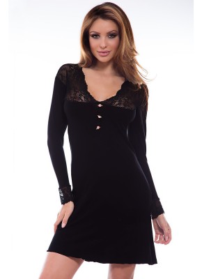 schwarzes Kleid Melani L von Hamana Dessous