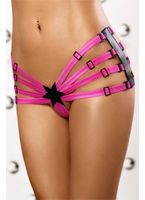 schwarz/pinker Star Panty L/XL von Lolitta
