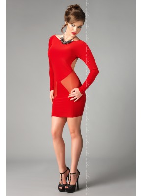 rotes Kleid Sophia L/XL mit T-String von MeSeduce Dessous
