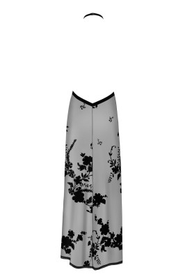 F312 langes Kleid aus Netzmaterial - L