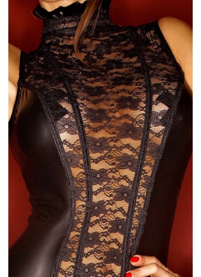 schwarzes Strapskleid F093 XXL von Noir Handmade