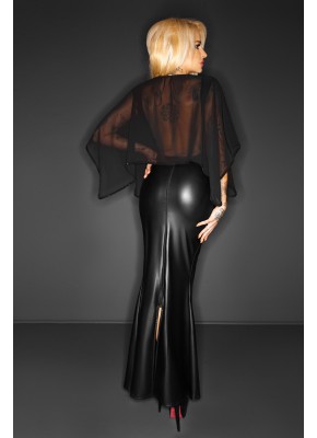 schwarzes langes Kleid F108 XXL von Noir Handmade
