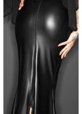schwarzes langes Kleid F108 L von Noir Handmade