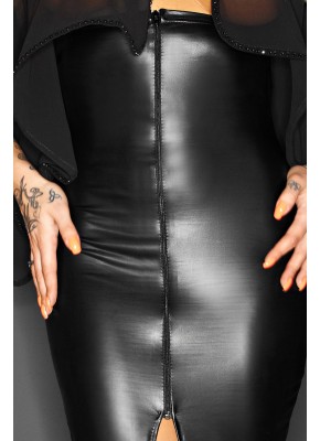 schwarzes langes Kleid F108 XXL von Noir Handmade