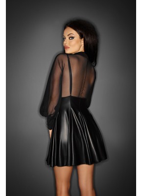 schwarzes Wetlook Kleid F118 4XL von Noir Handmade