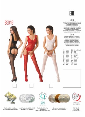roter ouvert Bodystocking BS046 von Passion
