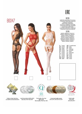 roter ouvert Bodystocking BS047 von Passion