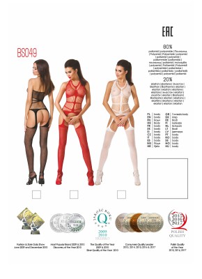 roter ouvert Bodystocking BS049 von Passion