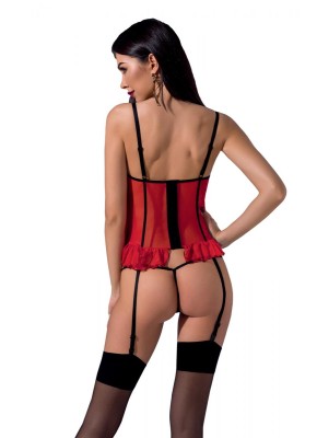 rotes ouvert Corset Cherry - S/M