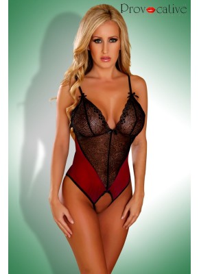 schwarz/roter ouvert Body Douce Passion S/M von Provocative