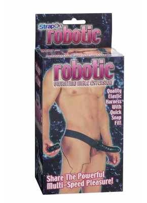 Robotic Vibrating Male Extension Strap-on