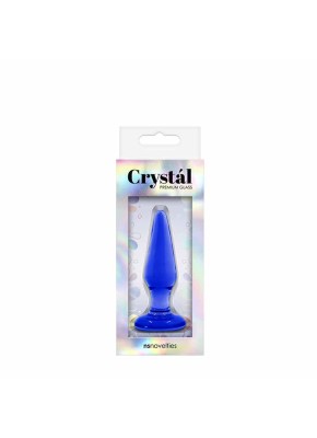 Crystal Premium Glas Plug small blau nsnovelties